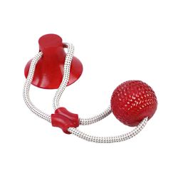 Іграшка для собаки на присосці з мячем червона, 35 см 