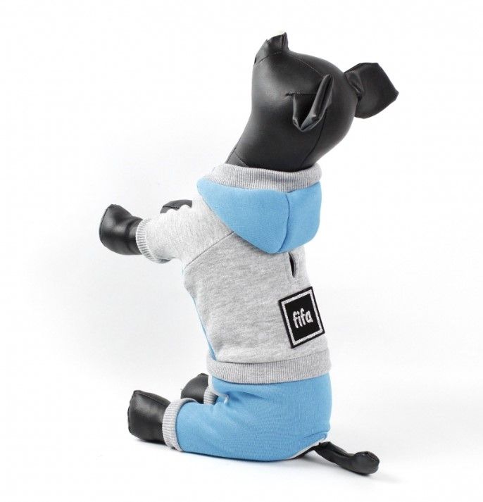 Комбінезон Стиль трикотаж на флісі сіро-синій (хлопчик) М1