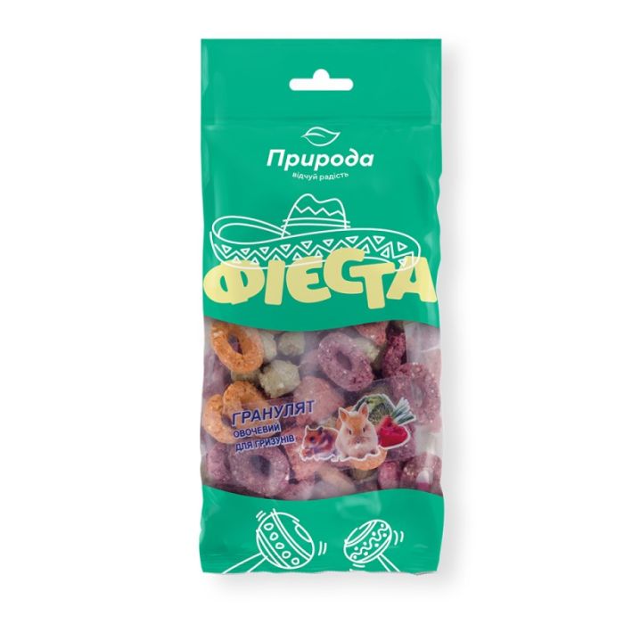 Гранулят овочевий для гризунів Фієста 100 г, Природа Фієста гранулят для гризунів овочі Природа