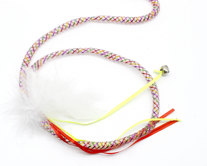 Вудочка з пірям та брязкальцем 41 см, HRSH9257 