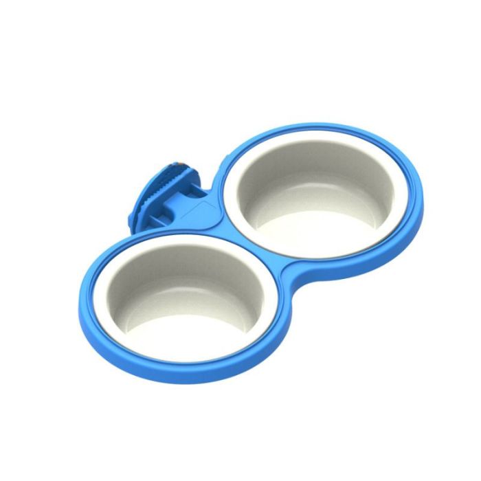 Миска пластикова на кріпленні подвійна 200мл SY-A035 