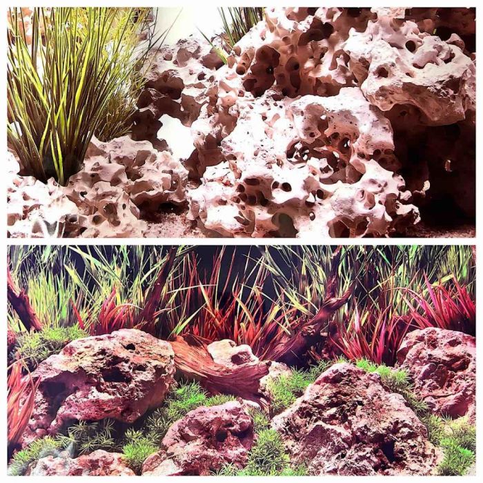 Фон для акваріуму двобічний Marine Planted HideawayTexas Cloud, 30х60 см 