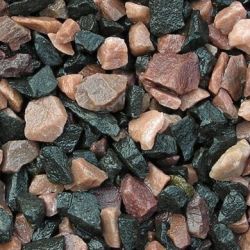 Грунт для акваріума чорно-рожевий великий 5-10мм  2 кг