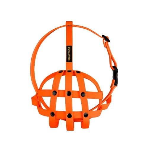 Намордник-сітка з біотану для французького бульдога помаранчевий Т 4915 