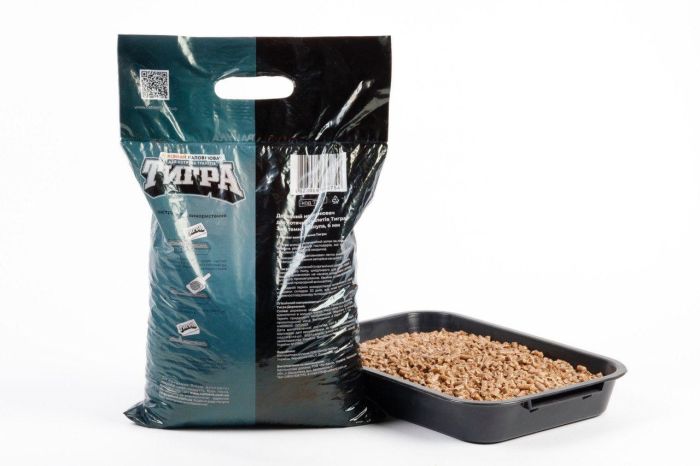 Деревяний наповнювач Тигра темна гранула 6мм 3кг 