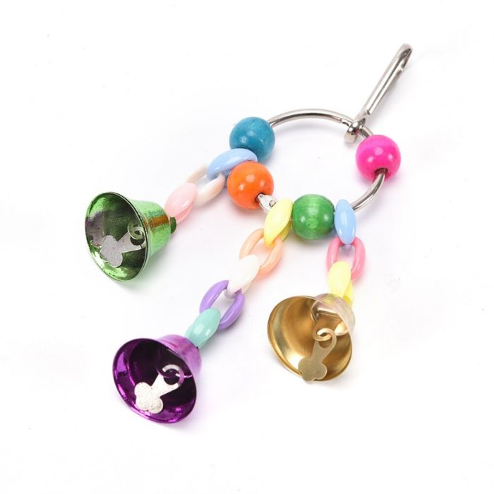 Іграшка для птахів Три дзвіночка 16 см 