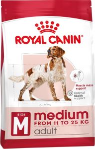 АКЦІЯ Royal Canin Medium Adult сухий корм для дорослих собак середніх порід старше 12 місяців 4 кг + миска в подорож 
