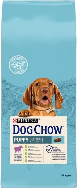 АКЦІЯ Purina DOG CHOW Puppy сухий корм для цуценят з ягнятком 14 кг 