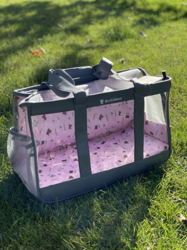 Сумка сіра кожзам воімао 50х30х40 см