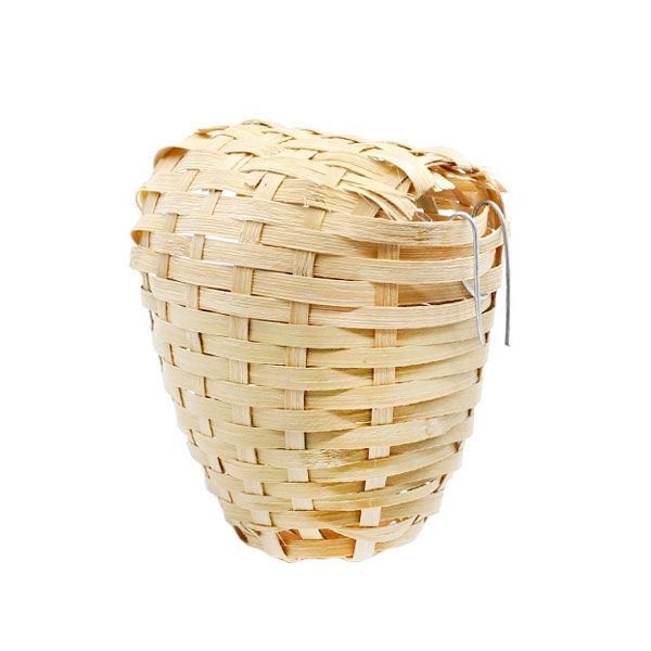 Гніздо бамбук біле d11см висота 15,2 см