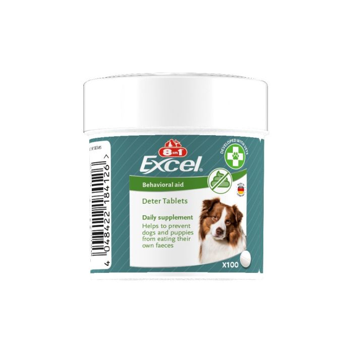 8 в 1 deter-засіб для цуценят і собак від поїдання фекалій 100тб 100 таблеток