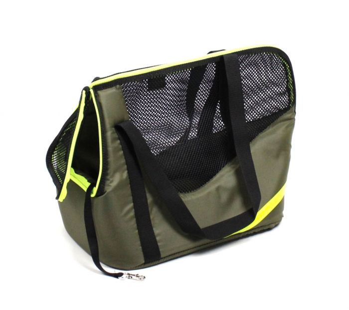 Сумка Крос хакі (салатова смуга), 34х40х23 см 