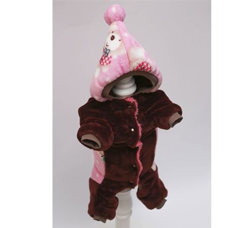 Любаша комбінезон для собак дівчаток махра XXS