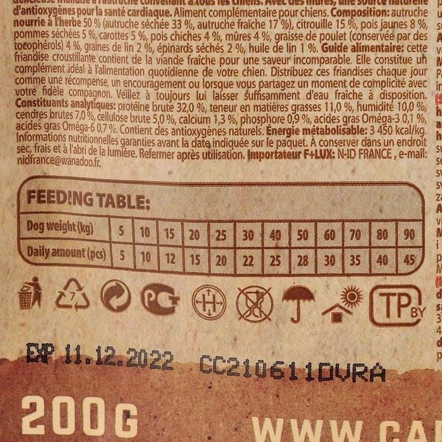 Ласощі Carnilove Crunchy Ostrich with Blackberries - беззернові для собак усіх порід з мясом страуса та ожиною 200 г 