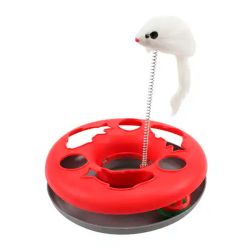 Іграшка Упіймай миша на пружині, 25 см Червона