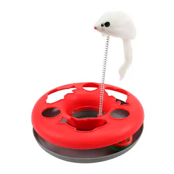 Іграшка Упіймай миша на пружині, 25 см Червона