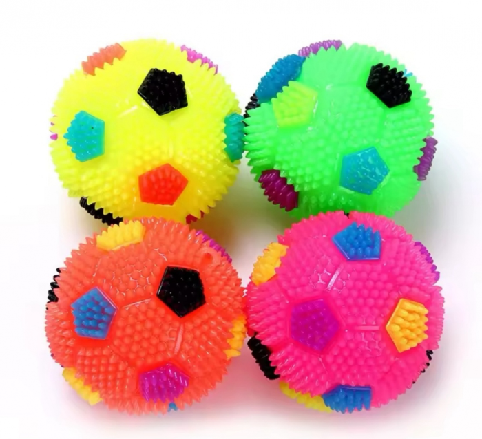 Мяч футбольний, світиться від поштовху,  НР-039 7 см