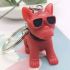 Брелок Бульдог в окулярах Червоний