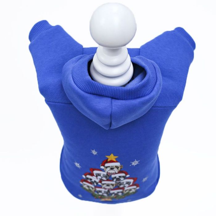 Ялинка світшот для собак хлопчиків трикотаж на флісі Синій S