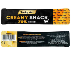 Ласощі для котів Крем LUCKYSTAR, 10 г  курка