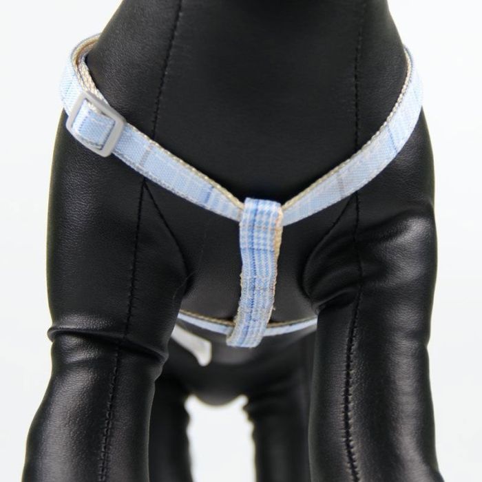 Шлея з повідцем рибка 1,0 х120 см клітинка Бежевий