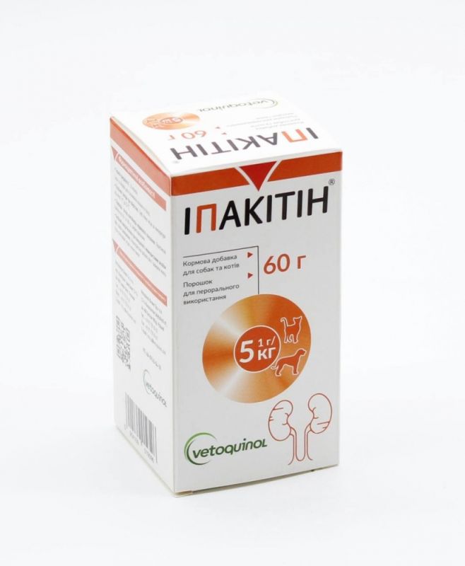 Порошок оральний Vetoquinol Іпакітине для собак і котів при хронічній нирковій недостатності, 180 г 180 г