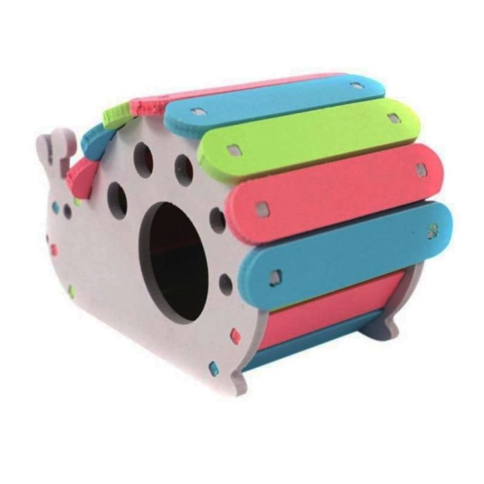 Будиночок для гризунів 16х10х10 см Равлик деревяний 