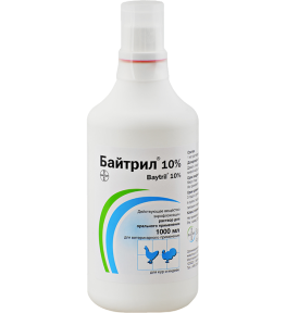 Байтрил 10 антибактеріальний препарат для орального застосування 1 л