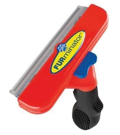 Фурмінатор з кнопкою для собак з короткою шерстю Розмір XL (125 мм ширина леза)