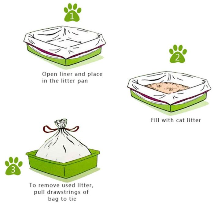 Пакети для котячих туалетів 7шт L 940  457мм