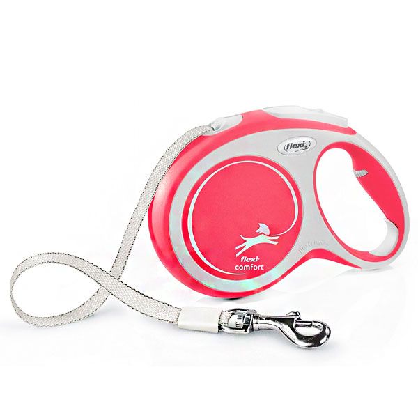 Рулетка для собак Соmfort червона 25кг5м стрічка 