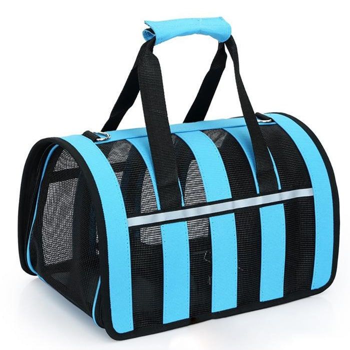 Сумка-переноска для тварин блакитна 35  22 см