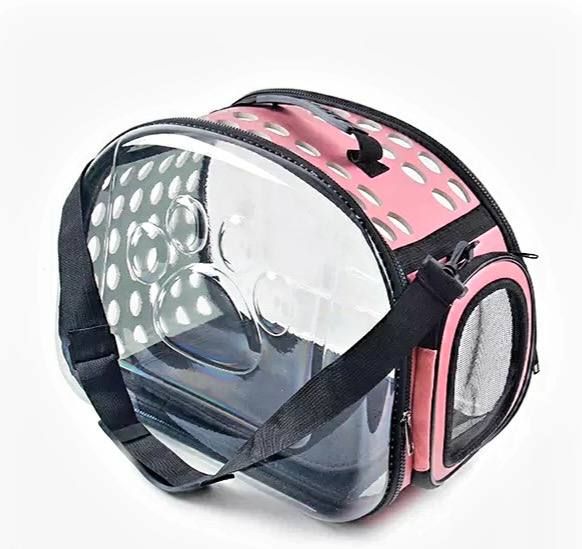 Сумка прозора 45  28  32см Трояндовий