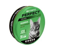 Нашийник Ветсинтез Perfect Trio для котів з сердечком 35 см, помаранчевий 