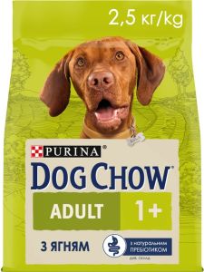 АКЦІЯ Purina DOG CHOW Adult сухий корм для дорослих собак з ягнятком 2.5 кг 