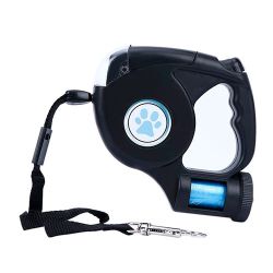 Рулетка з ліхтариком трос чорна 5м  35кг 