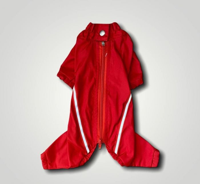 Лондон дощовик для собак Dog Love червоний без утеплювача L