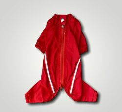 Лондон дощовик для собак Dog Love червоний без утеплювача L