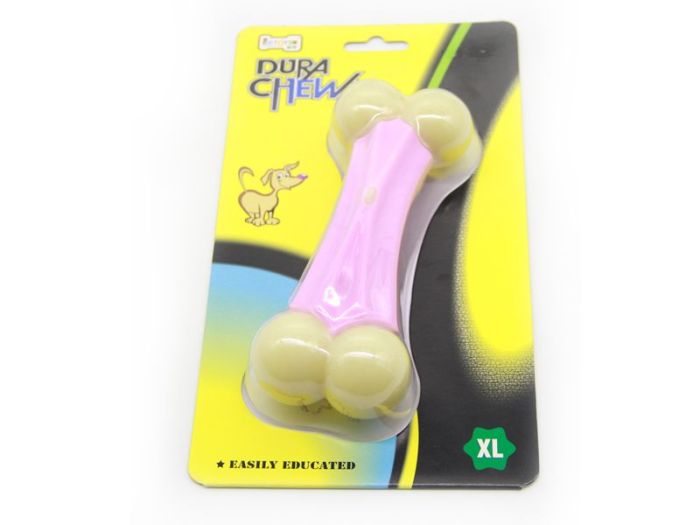 Кость іграшка для собак в чохлі рожева ETP-1186 А 17см