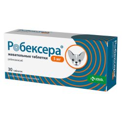 Таблетки KRKA Робексера, нестероїдні протизапальні для собак 5 мг