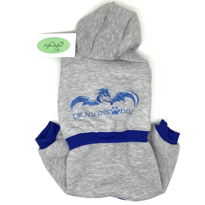 Дракоша комбінезон для собак хлопчиків трикотаж на флісі M
