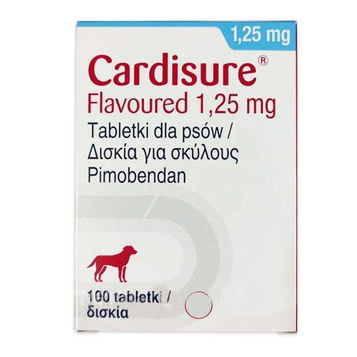 Кардишур ( Cardisure, пімобендан) - для лікування серцевої недостатності у собак 1,25 мг - 100 таблеток
