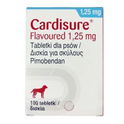 Кардишур ( Cardisure, пімобендан) - для лікування серцевої недостатності у собак 1,25 мг - 100 таблеток
