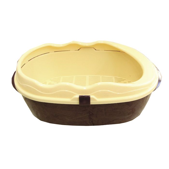 Туалет глибокий з бортом і сіткою, Фауна Коричневий