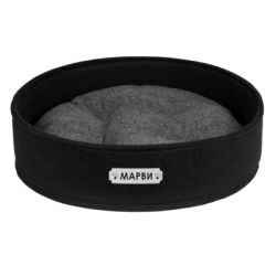 Лежак для кішок Бортик круглий чорний 1 35 x 9 см