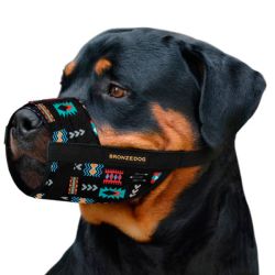 Намордник нейлоновий з регулюванням для ротвейлерів, сенбернарів, Кане-корсо 3 (а:25-34см) орнамент ацтеки 