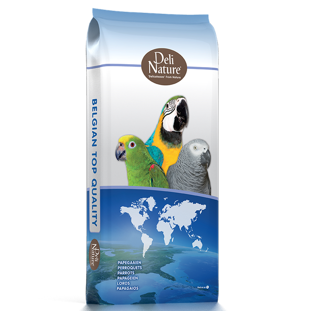 Корм Deli Nature Parrots Basic з арахісом для середніх та великих папуг, 15 кг