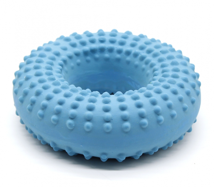 Кільце латексне, 12,55 см, іграшка для собак Блакитне