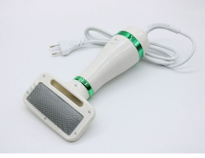 Pet Grooming Dryer WN 10 Фен гребінець для вовни 2в1 білий з зеленими вставками 