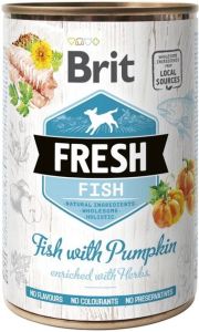 Brit Fresh Вологий корм для собак з рибою та гарбузом 400 г 